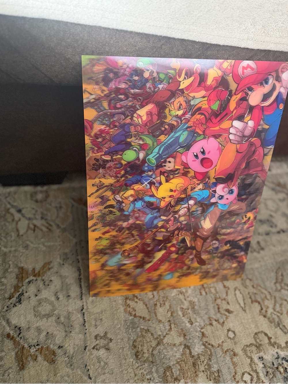 & Other Stories Vibrant Multi-Color Nintendo Character Collage Poster